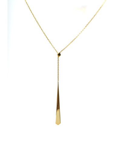 Collier losange en chute fine - Or Jaune ou Or Blanc 375 millièmes (9 Carats)