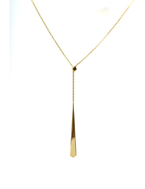 Collier losange en chute fine - Or Jaune ou Or Blanc 375 millièmes (9 Carats)