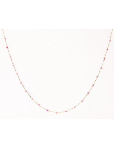 Collier en Or Rose 18 carats orné de 16 rubis