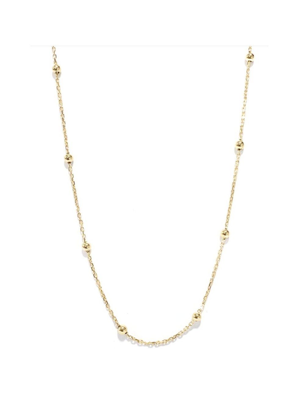 Collier en Or Jaune 18 carats orné de 15 boules d'Or
