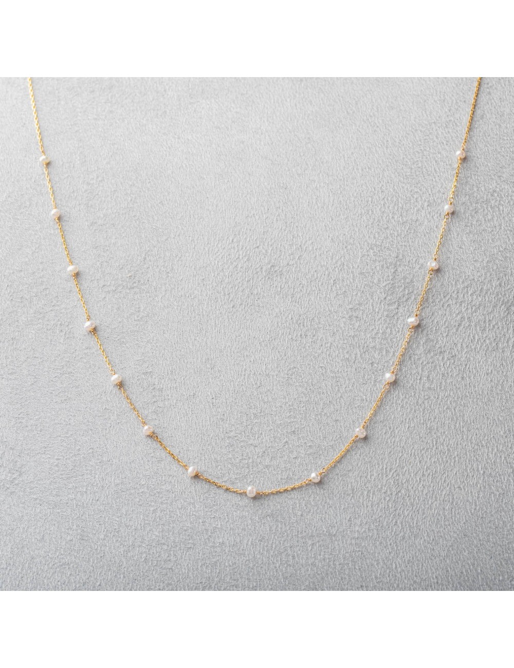 Collier nacré perles d'eau douce - Or Jaune ou Or Blanc 375 millièmes (9 Carats)