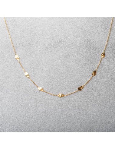 Collier gouttes d’Or froissé - Or Jaune ou Or Blanc 375 millièmes (9 Carats)