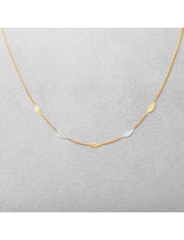 Collier 5 plumes d'Or – Or Jaune, Blanc ou Bicolore 375 millièmes (9 Carats)