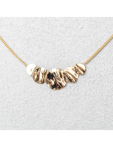 Collier composé de cercles sculptés - Or Jaune ou Or Blanc 375 millièmes (9 Carats)