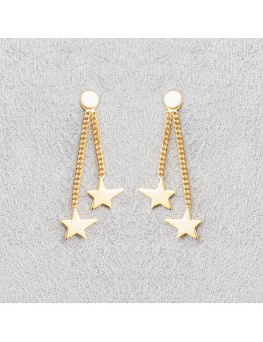 Boucles d'oreilles duo de constellation asymétriques - Or Jaune, Blanc ou Bicolore 375 millièmes (9 Carats)