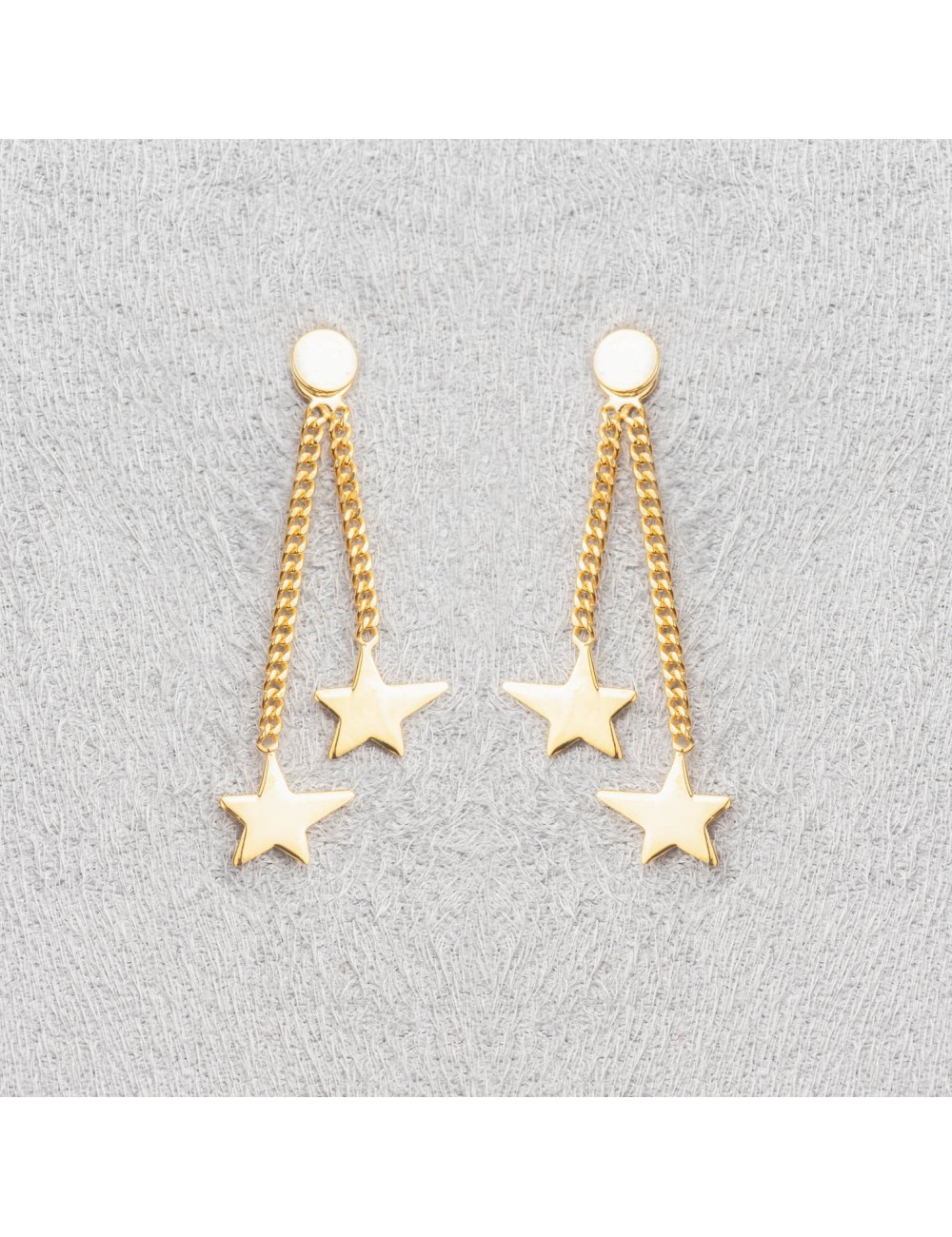 Boucles d'oreilles duo de constellation asymétriques - Or Jaune, Blanc ou Bicolore 375 millièmes (9 Carats)
