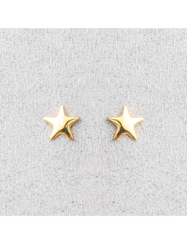 Boucles d'oreilles étoile volume dorée - Or Jaune ou Or Blanc 375 millièmes (9 Carats)
