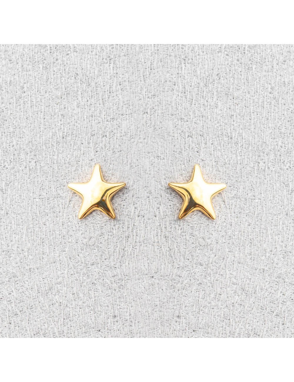 Boucles d'oreilles étoile volume dorée - Or Jaune ou Or Blanc 375 millièmes (9 Carats)