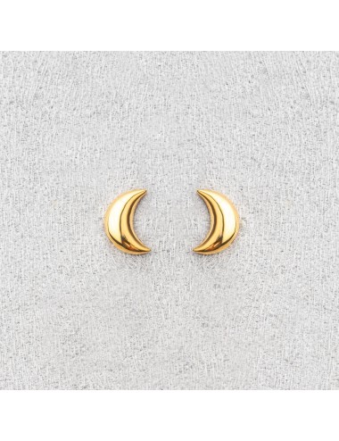Boucles d'oreilles pleine lune bombée - Or Jaune ou Or Blanc 375 millièmes (9 Carats)