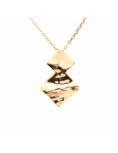 Collier reflet carré brisé - Or Jaune ou Or Blanc 375 millièmes (9 Carats)