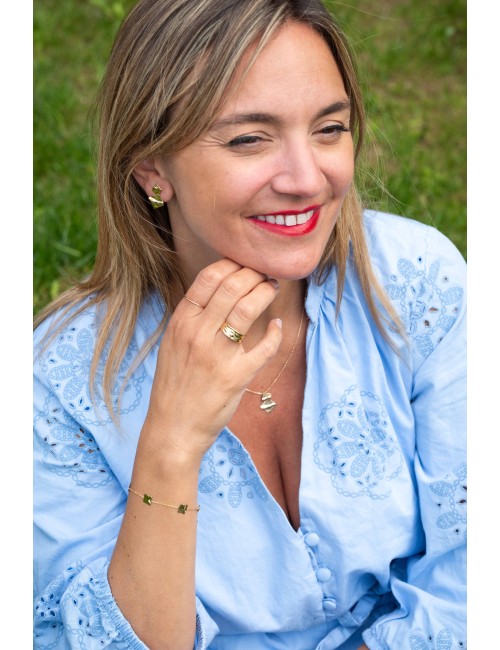 Collier reflet carré brisé - Or Jaune ou Or Blanc 375 millièmes (9 Carats)