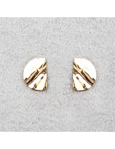 Moyen éclats demi-ronds froissés - Or Jaune 750 millièmes (18 Carats)