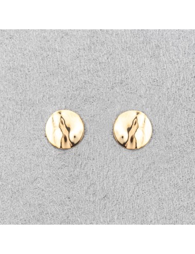 Moyen rond froissé de lumière - Or Jaune 750 millièmes (18 Carats)