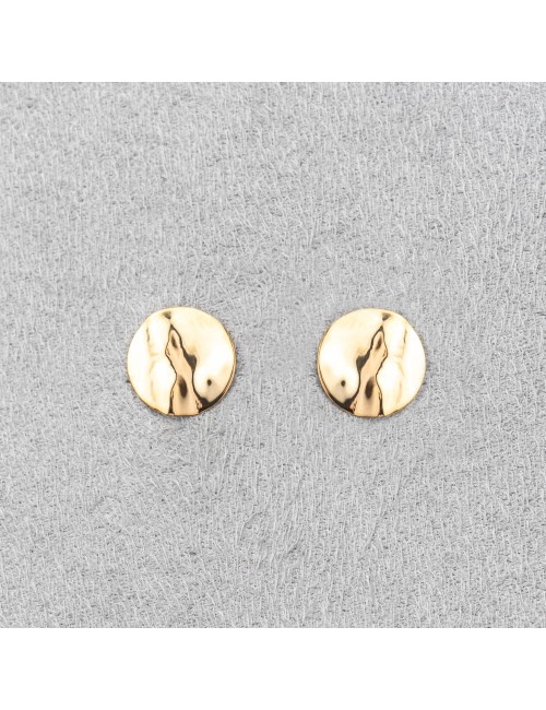 Moyen rond froissé de lumière - Or Jaune 750 millièmes (18 Carats)