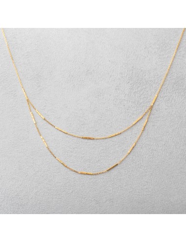 Collier martelé grungé - Or Jaune 18 Carats