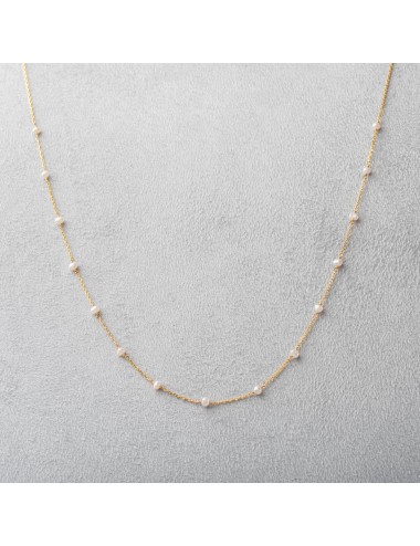 Collier nacré perles naturelles - Or Jaune 18 Carats