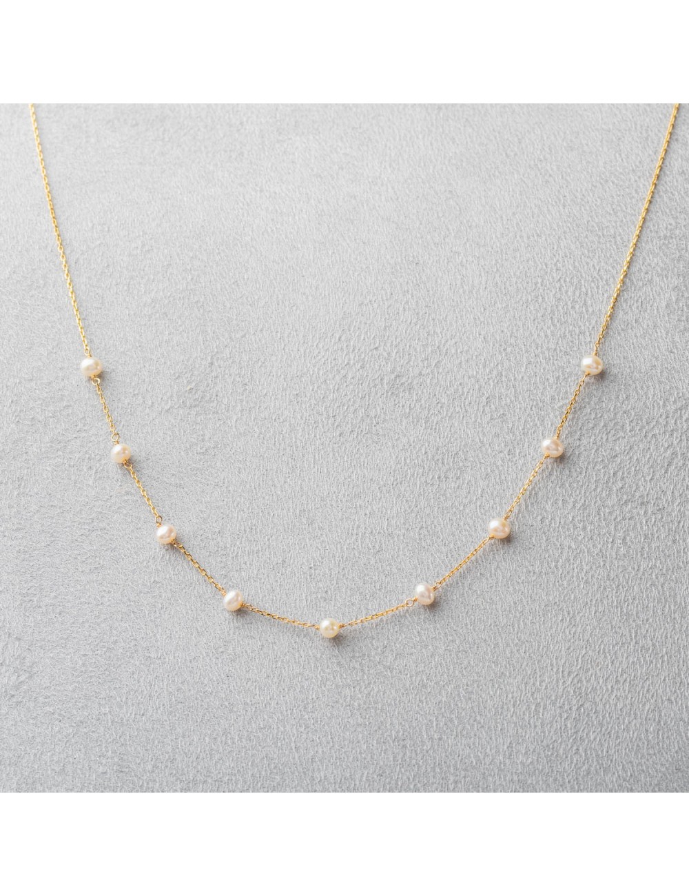 Collier perles douces nacrées – Or Jaune 18 Carats