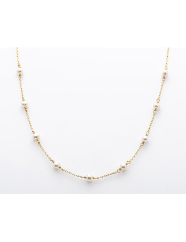 Collier perles douces nacrées – Or Jaune 18 Carats