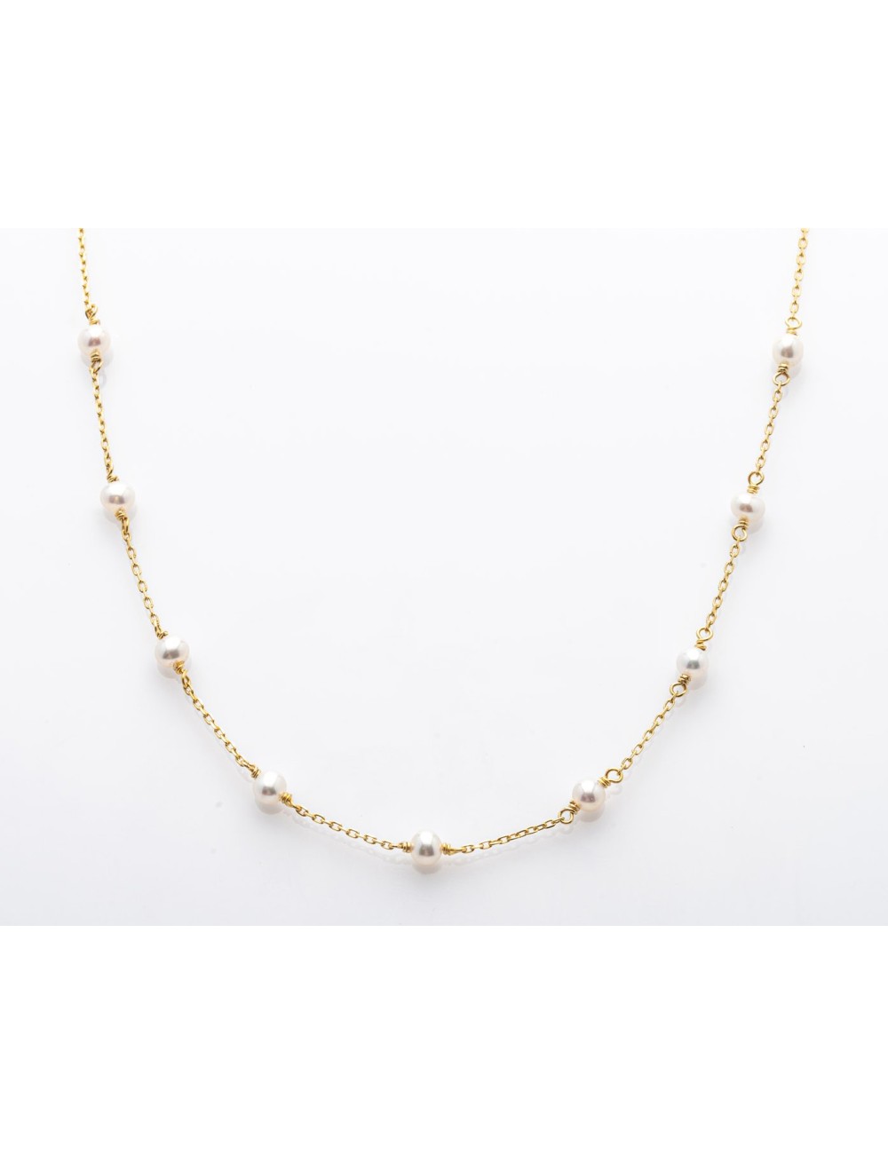 Collier perles douces nacrées – Or Jaune 18 Carats