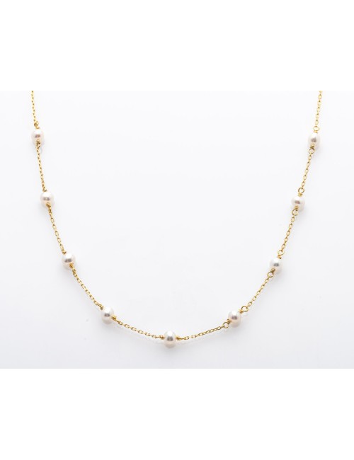 Collier perles douces nacrées – Or Jaune 18 Carats