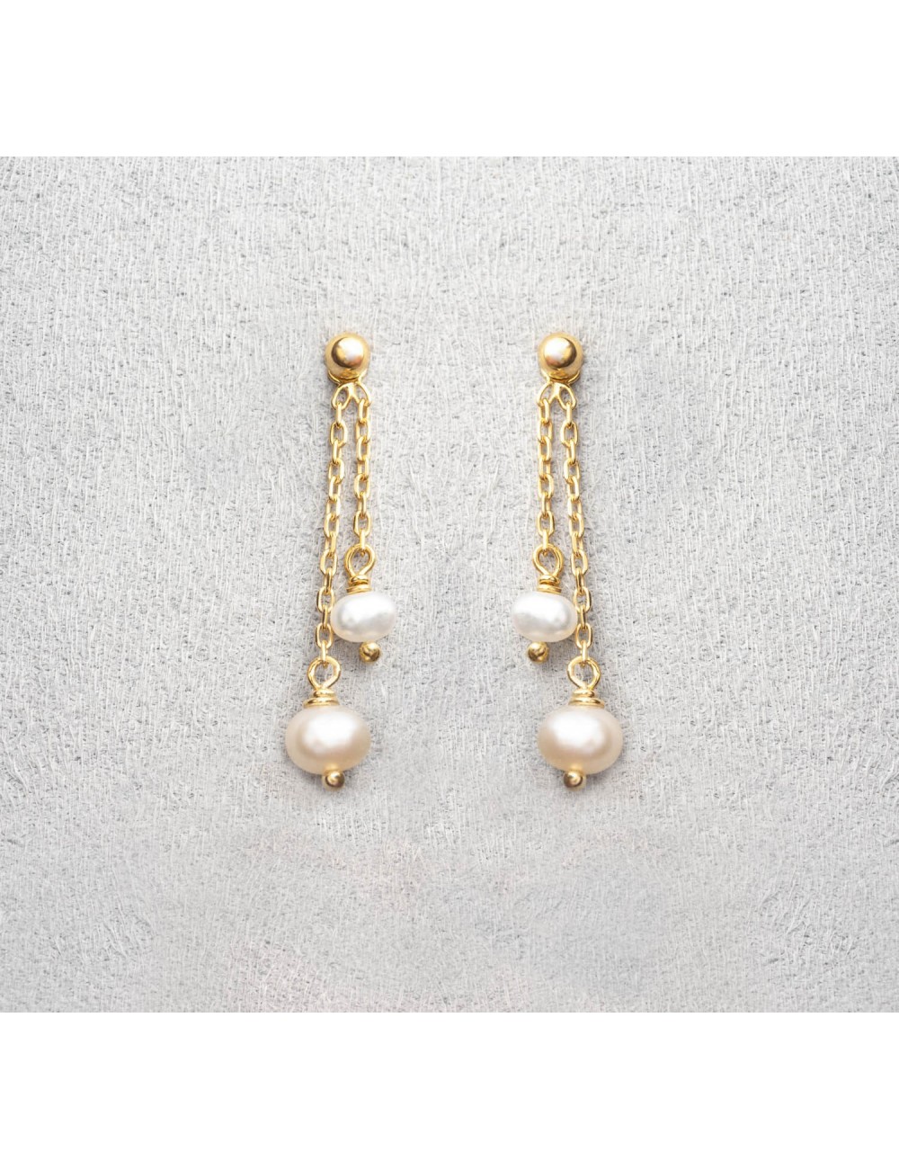 Murmures de perles nacrés - Or Jaune 750 millièmes (18 Carats)