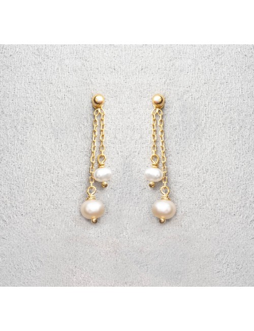 Murmures de perles nacrés - Or Jaune 750 millièmes (18 Carats)