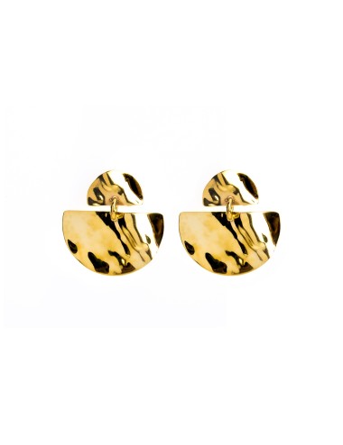 Éclats froissés en demi-rond - Or Jaune 750 millièmes (18 Carats)