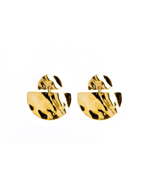 Éclats froissés en demi-rond - Or Jaune 750 millièmes (18 Carats)