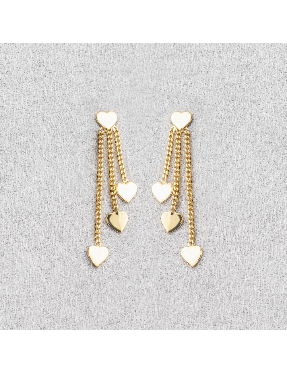 Cascade de cœurs d'Or - Or Jaune 750 millièmes (18 Carats)