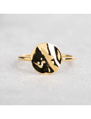 Bague moyen cercle d'or froissé - Or Jaune ou Or Blanc 375 millièmes (9 carats)