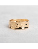 Petite bague d'or froissé - Or Jaune ou Or Blanc 375 millièmes (9 Carats)
