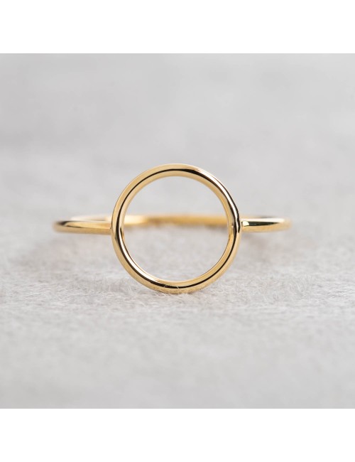 Bague rond d'or ajouré - Or Jaune ou Or Blanc 375 millièmes (9 Carats)