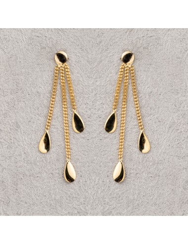 Boucles d'oreilles cascade de gouttes en or - Or Jaune ou Or Blanc 375 millièmes (9 Carats)