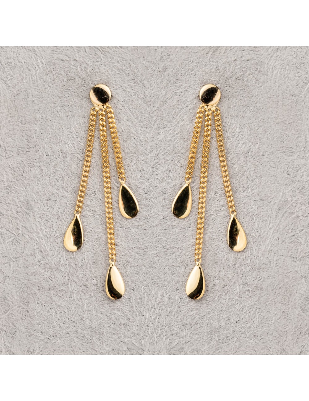 Boucles d'oreilles cascade de gouttes en or - Or Jaune ou Or Blanc 375 millièmes (9 Carats)