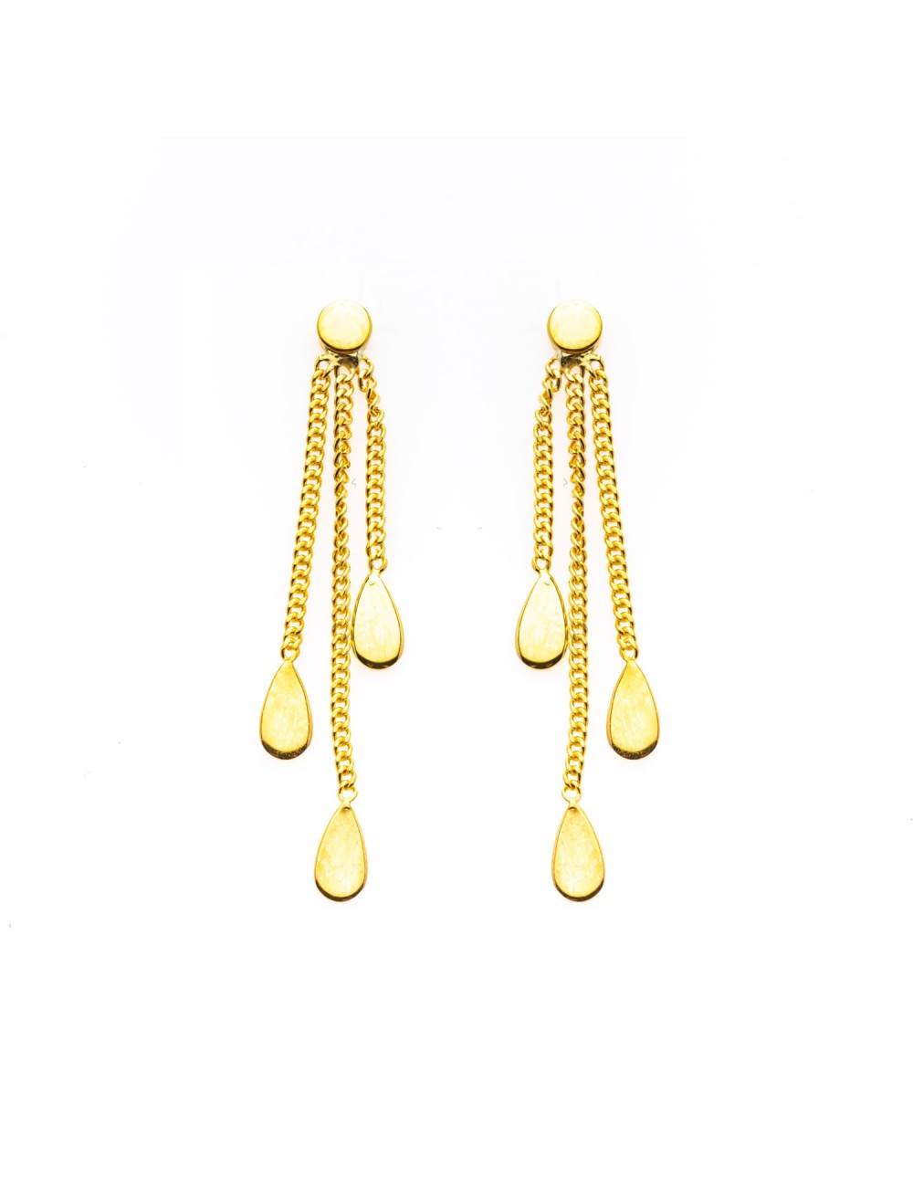Boucles d'oreilles cascade de gouttes en or - Or Jaune ou Or Blanc 375 millièmes (9 Carats)