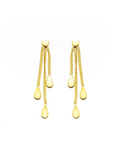 Boucles d'oreilles cascade de gouttes en or - Or Jaune ou Or Blanc 375 millièmes (9 Carats)