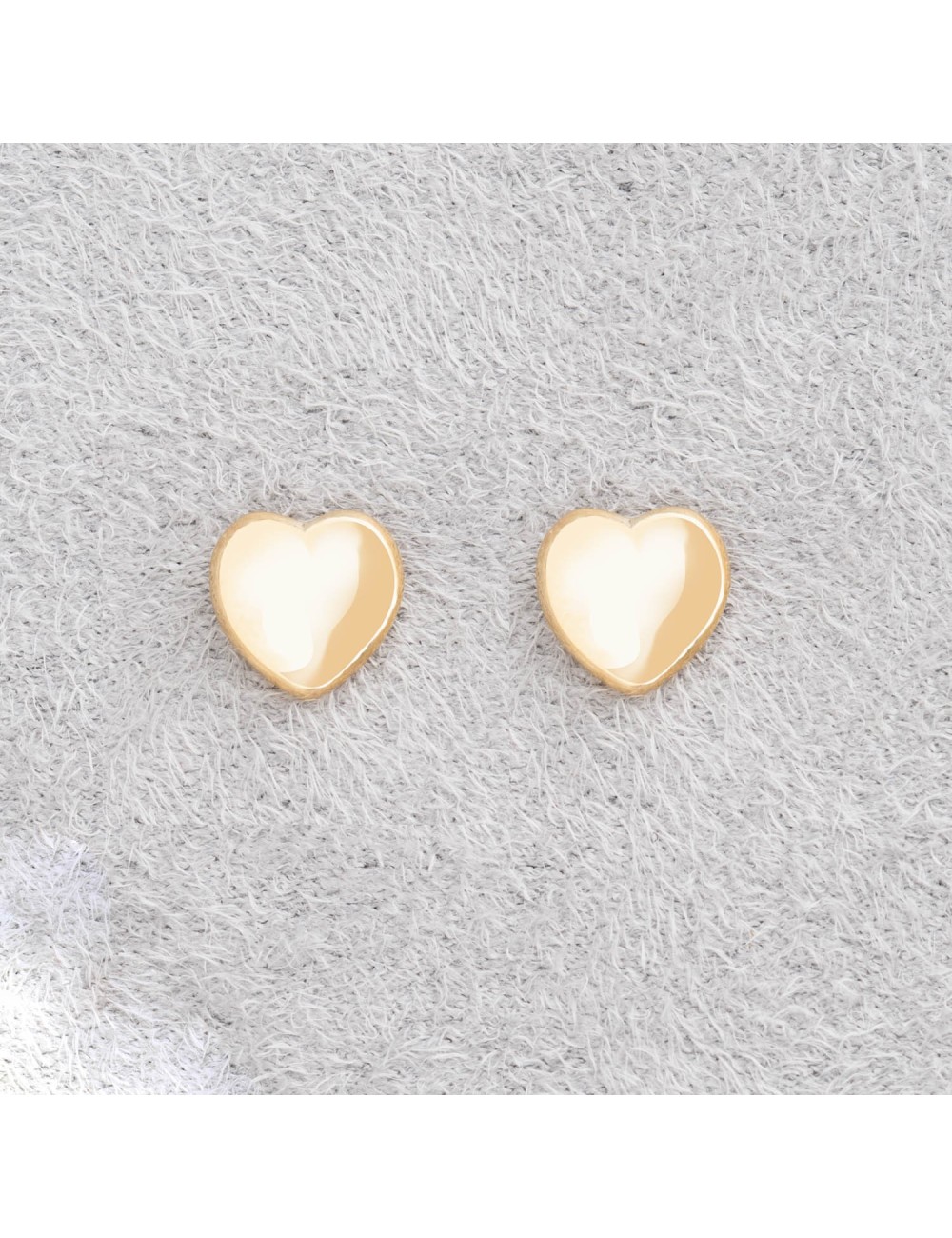 Boucles d'oreilles coeur dôme d’amour - Or Jaune ou Or Blanc 375 millièmes (9 Carats)