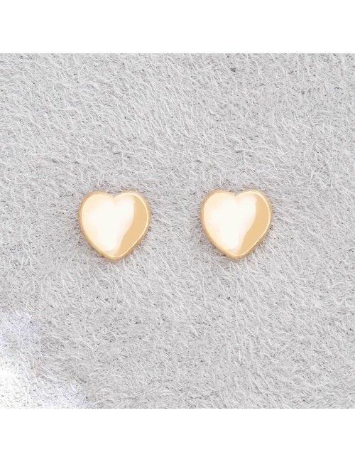 Boucles d'oreilles coeur dôme d’amour - Or Jaune ou Or Blanc 375 millièmes (9 Carats)