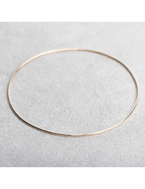 Bracelet cercle précieux rigide - Or Jaune ou Or Blanc 375 millièmes (9 Carats)