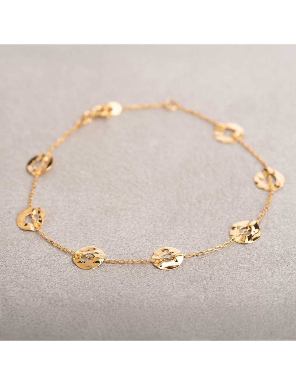 Petit ronds ajourés et froissés - Or Jaune ou Or Blanc 375 millièmes (9 Carats)