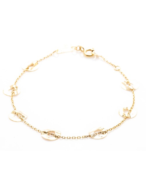 Petit ronds ajourés et froissés - Or Jaune ou Or Blanc 375 millièmes (9 Carats)