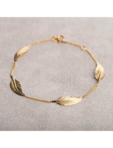 Bracelet danse des quatre plumes - Or Jaune ou Or Blanc 375 millièmes (9 Carats)
