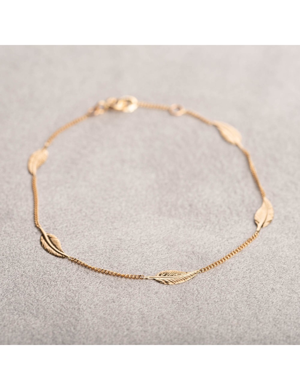 Bracelets souffle de cinq plumes d'Or - Or Jaune ou Or Blanc 375 millièmes (9 Carats)