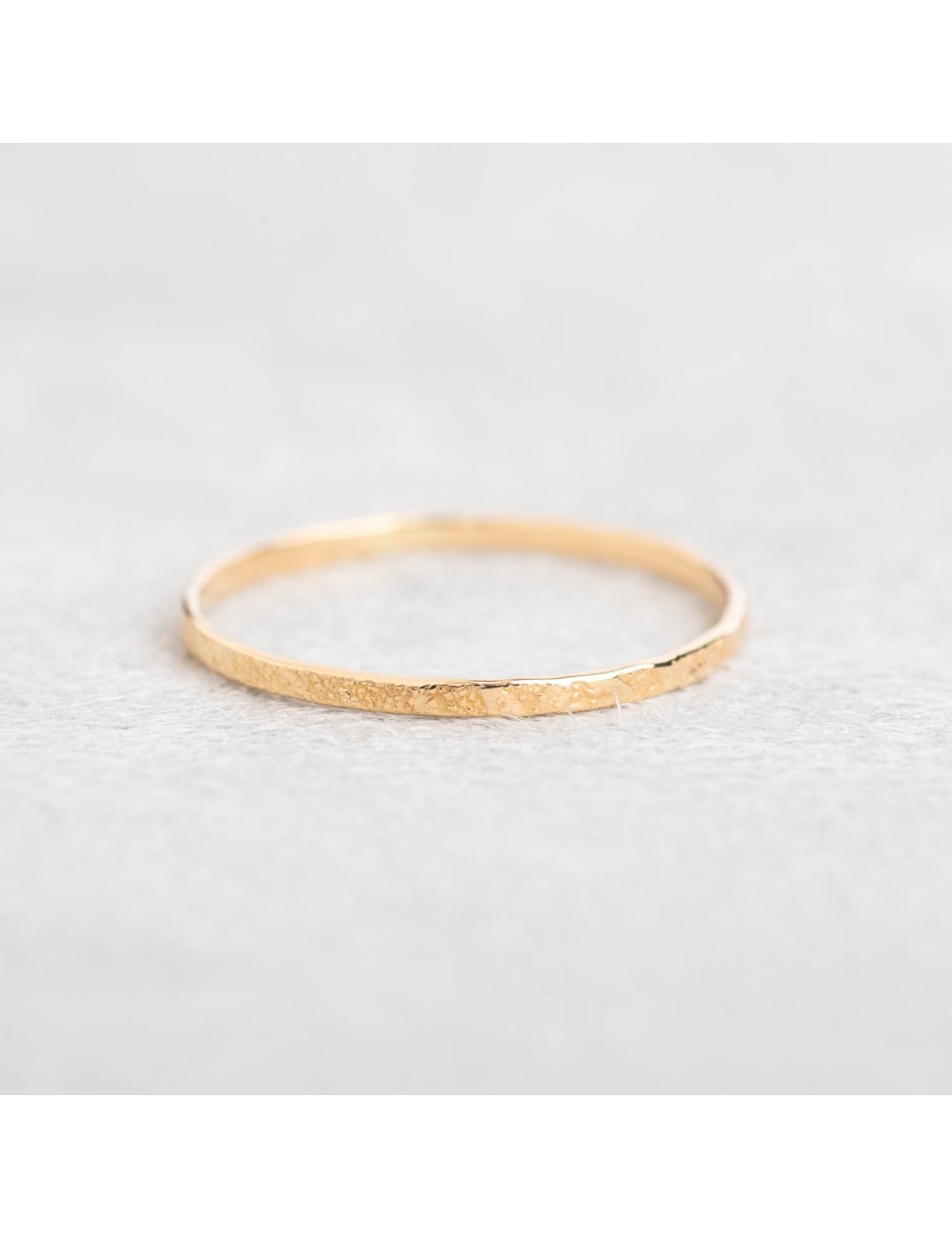 Alliance fragment brut grungé petit modèle - Or Jaune ou Or Blanc 750 millièmes (18 Carats)