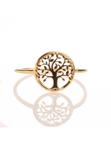 Bague l'arbre de vie dorée - Or Jaune 750 millièmes (18 Carats)