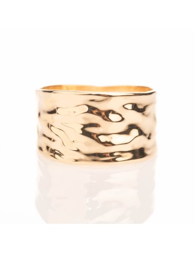 Grande bague d'or froissé - Or Jaune 750 millièmes (18 Carats)