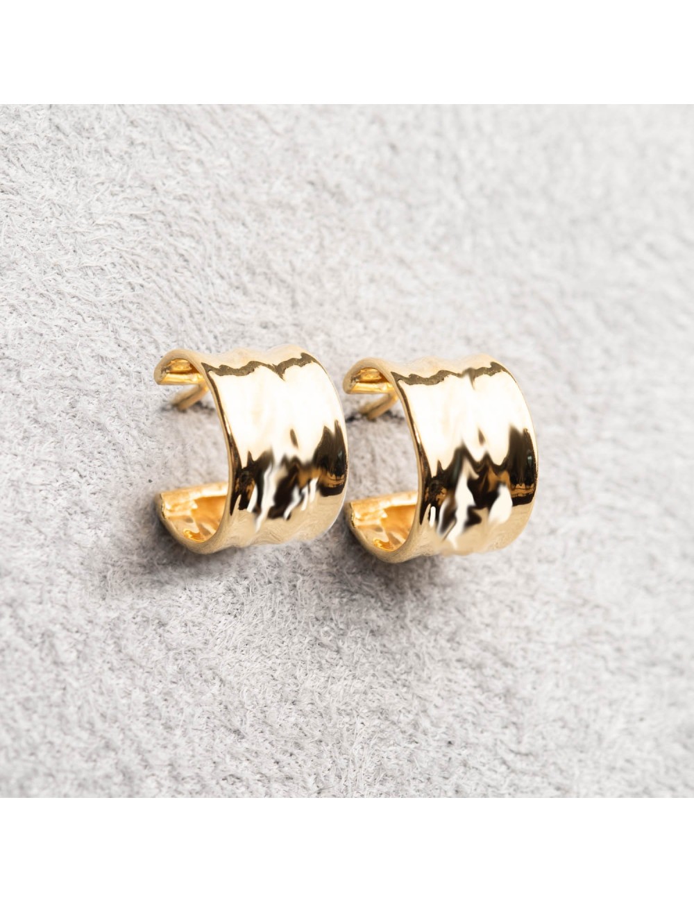 Boucles d'oreilles créoles dorée - Or jaune 18 Carats