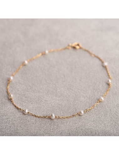 Bracelet murmure de petites perles d'eau douce - Or Jaune 18 Carats