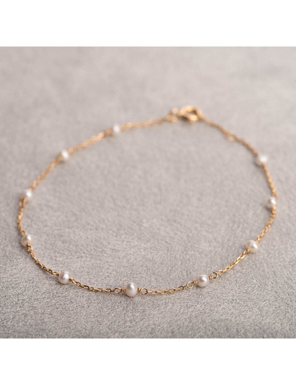 Bracelet murmure de petites perles d'eau douce - Or Jaune 18 Carats