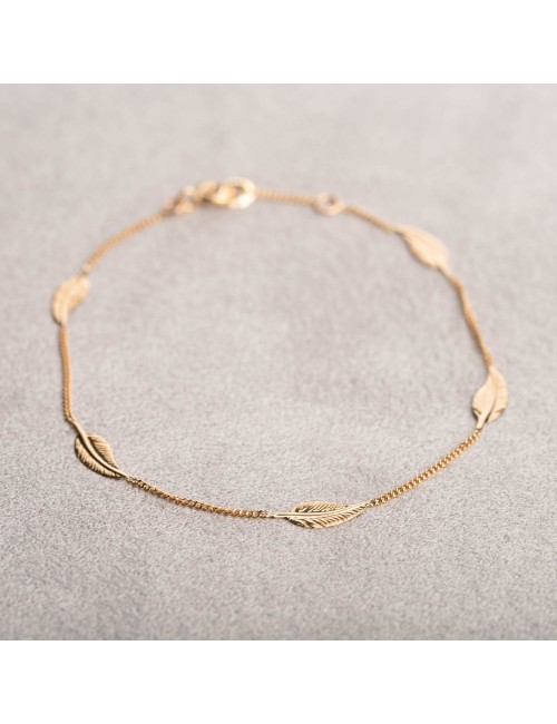 Bracelets souffle de cinq plumes d'Or - Or Jaune 18 Carats